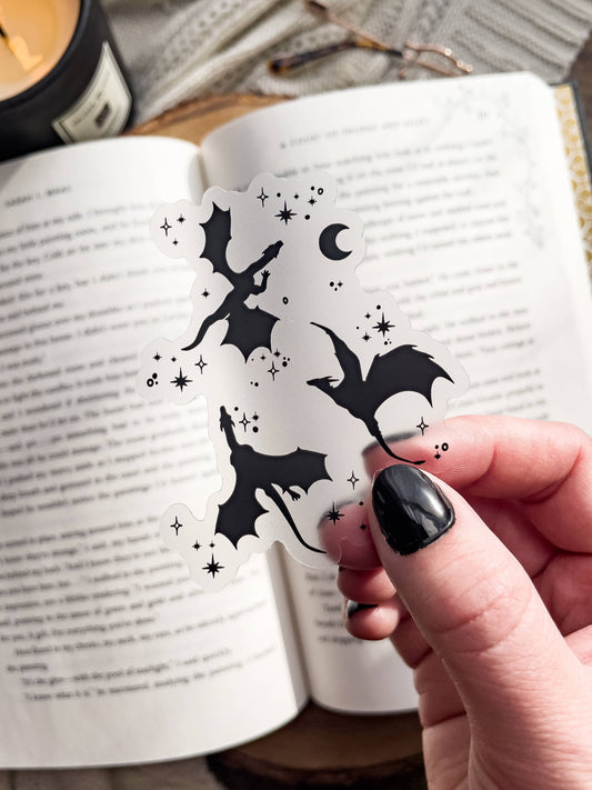 Celestial Dragon Waterproof Vinyl Sticker | Magic Bookish