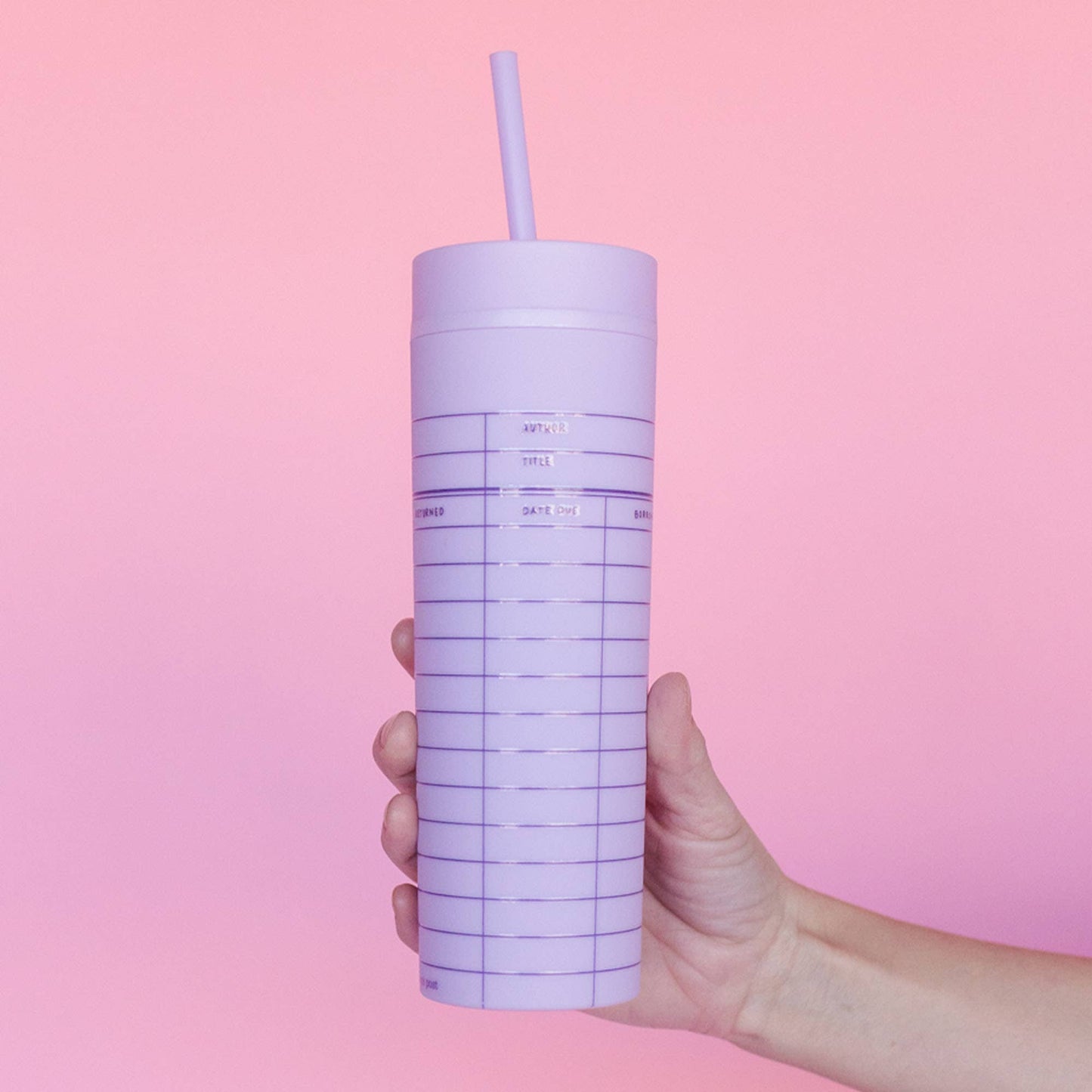 Lilac Library Card 16oz Tumbler