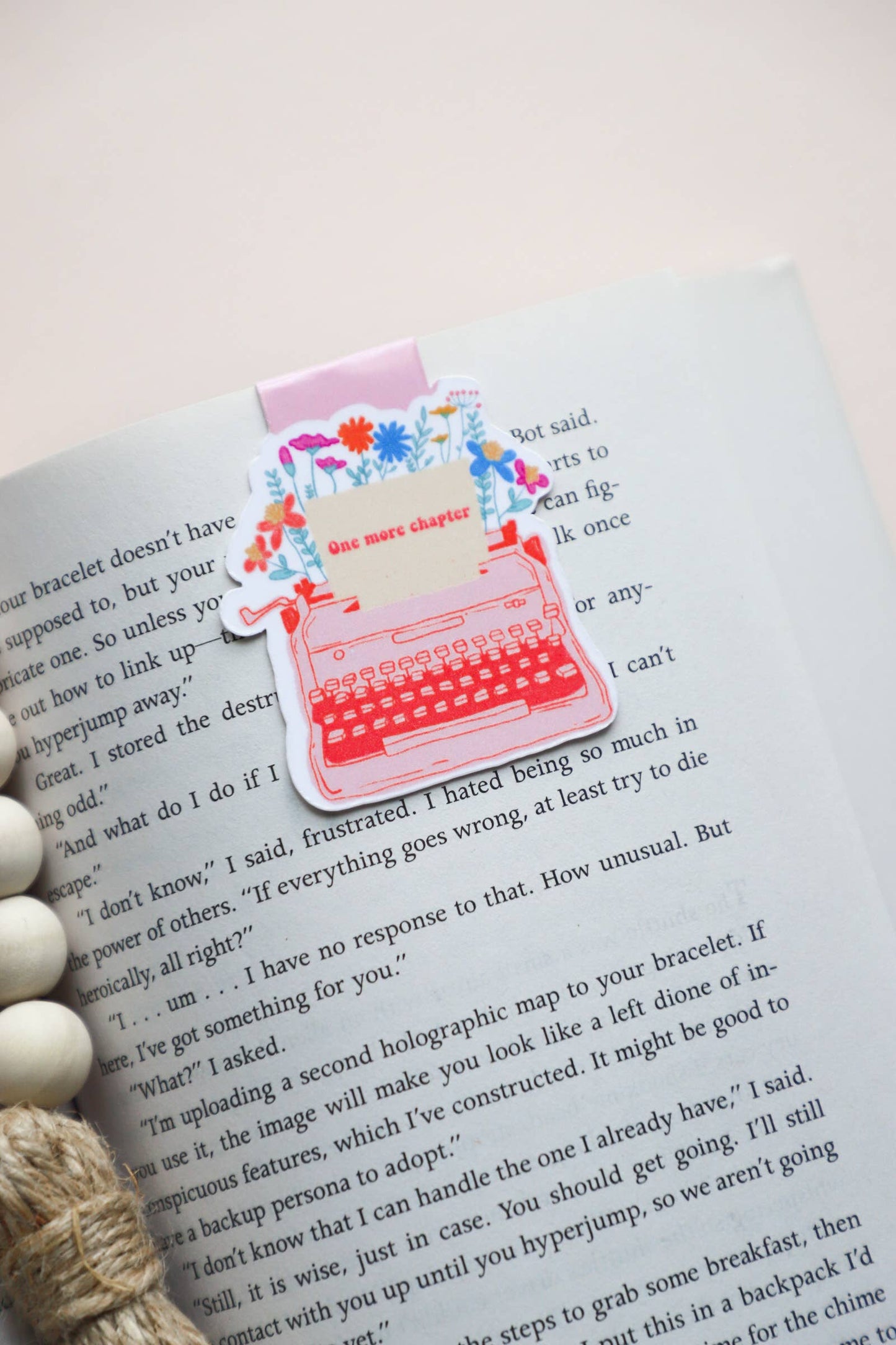 One More Chapter Typewriter Magnetic Bookmark