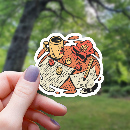 RPG Tabletop Scene Sticker - 3"