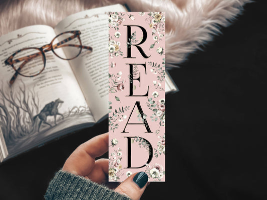 Pink Floral Bookmark