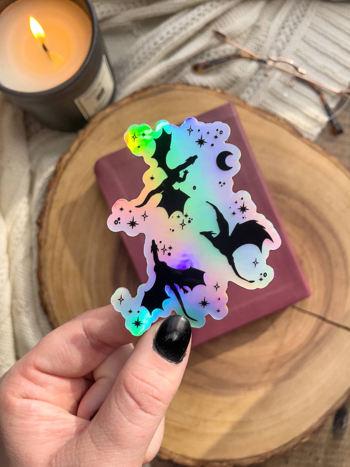 Celestial Dragon Waterproof Vinyl Sticker | Magic Bookish