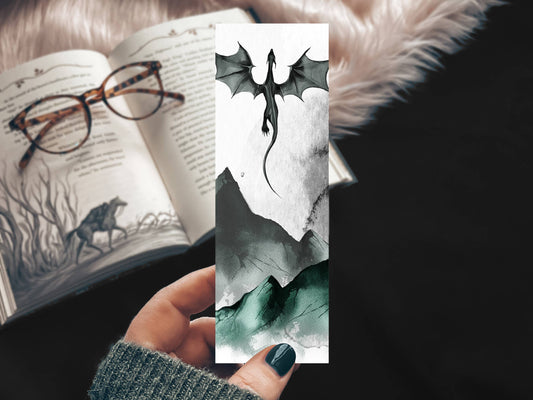 Black Dragon Flying Bookmark