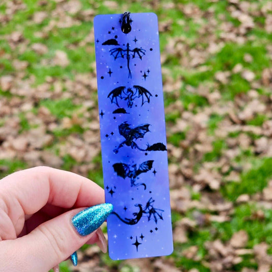 Dragons Purple Metal Bookmark (Fourth Wing)