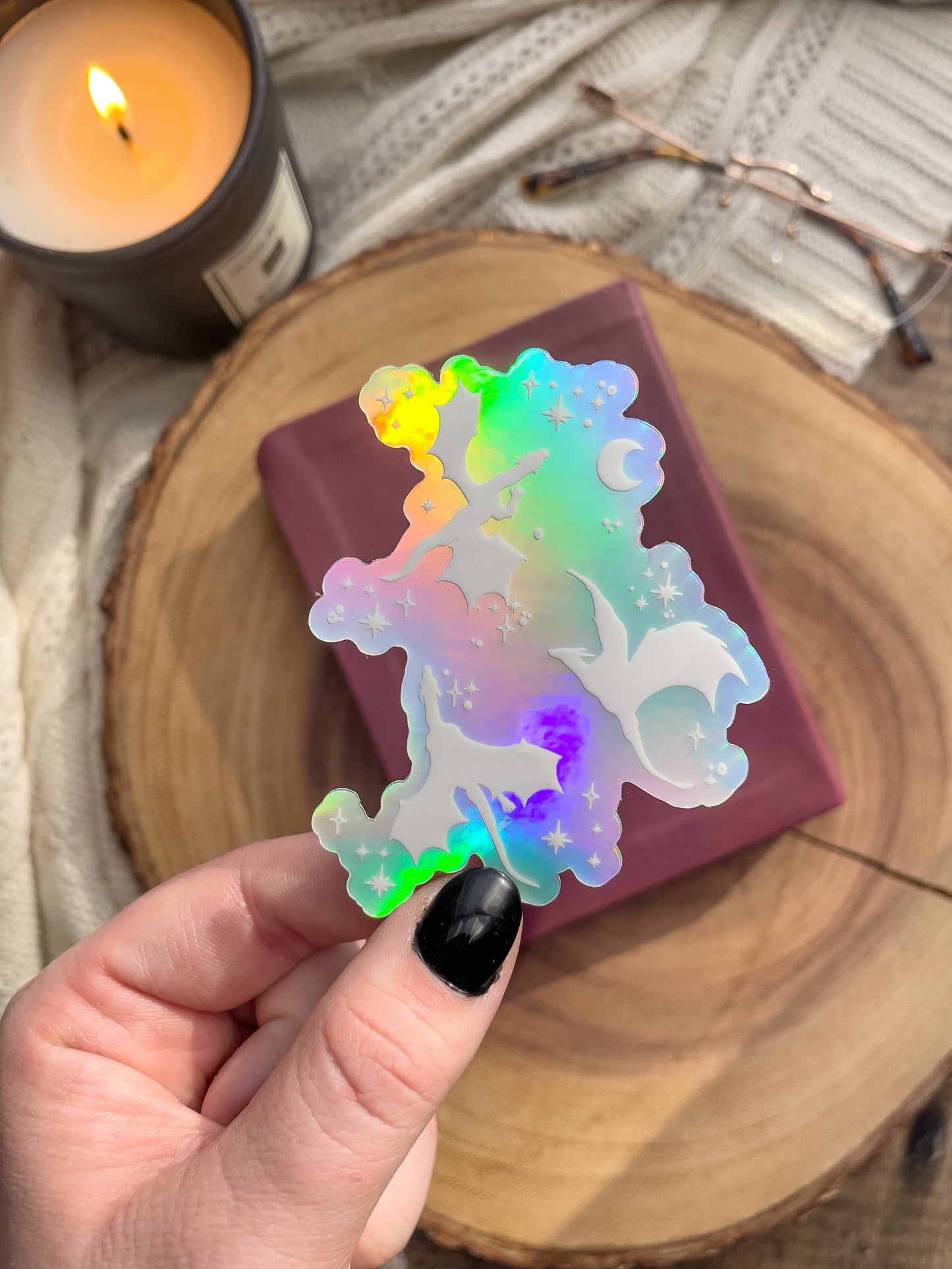 Celestial Dragon Waterproof Vinyl Sticker | Magic Bookish